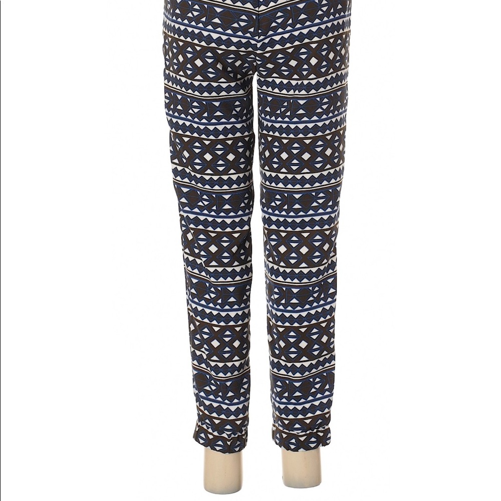 Jcrew bold print casual pants w/side pocket zipper